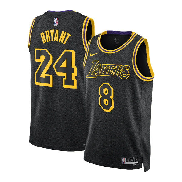 (FW23) Nike Kobe Mamba Mentality Los Angeles Lakers City Edition Swingman Jersey (FW23) Black  (مهاجم 23) كوبي مامبا عقلية لوس انجليس ليكرز سيتي اديشن سوينغمان جيرسي (FW23) اسود