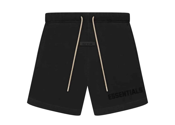 Fear Of God Essentials Sweatshort Jet Black أساسيات الخوف من الله سويت شورت جيت بلاك