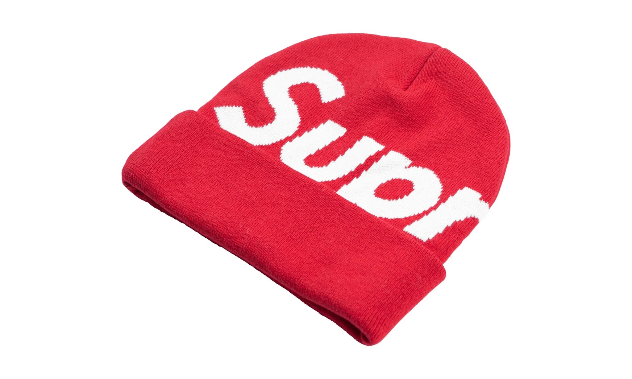 Supreme Big Logo Beanie Red チェック ビーニー - Supreme Big Logo