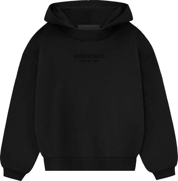 Fear Of God Essentials Hoodie Jet Black أساسيات الخوف من الله هوديي جيت بلاك