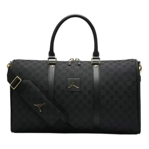 Jordan Monogram Duffle Bag Black جوردان حقيبة واق من المطر Monogram أسود