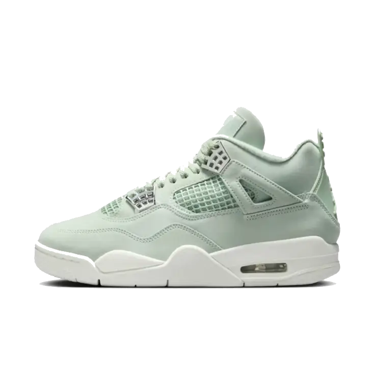 Jordan 4 Retro Seafoam Sail Womens الأردن 4 ريترو رغوة البحر الشراع للنساء