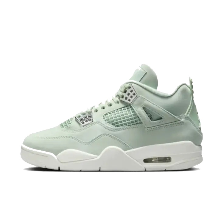 Jordan 4 Retro Seafoam Sail Womens الأردن 4 ريترو رغوة البحر الشراع للنساء