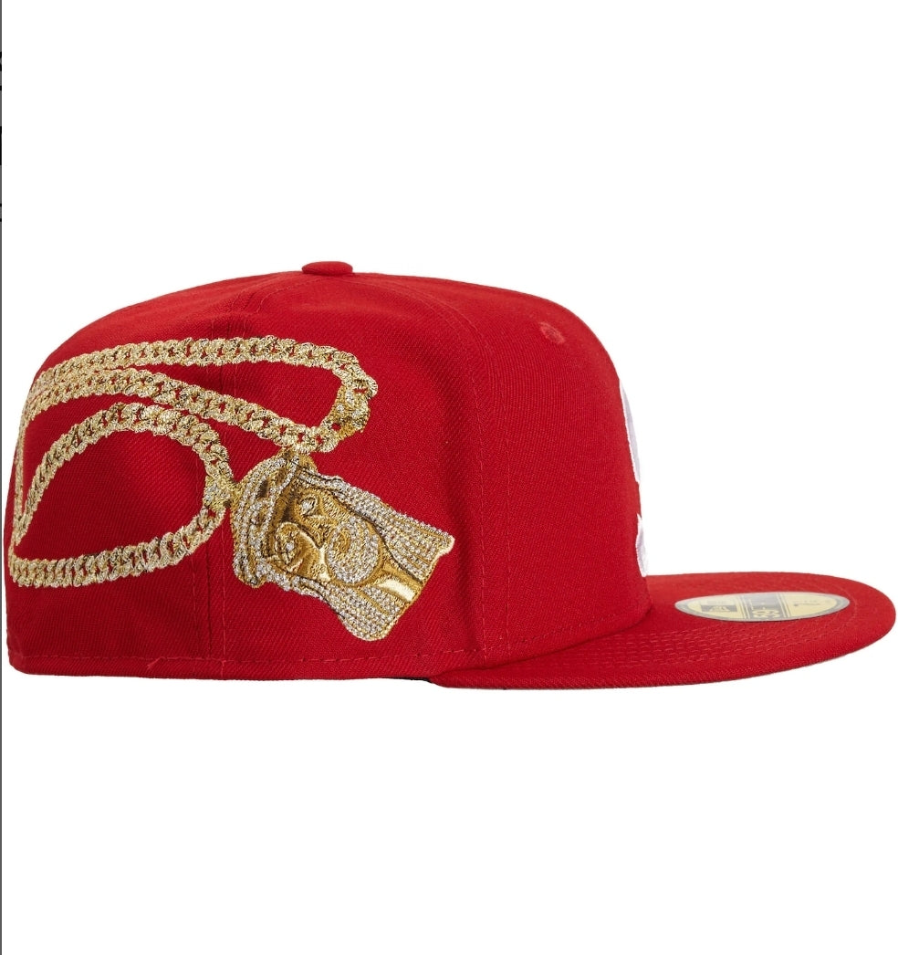 Supreme Jesus Piece S Logo New Era 59Fifty Hat Red