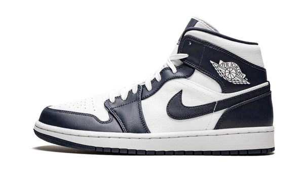 Jordan 1 Mid White Metallic Gold Obsidian جوردان 1 ميد وايت ميتاليك جولد سبج