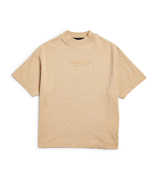 Fear of God Essentials Kids Tee Gold Heather الخوف من الله أساسيات الأطفال تي شيرت الذهب هيذر