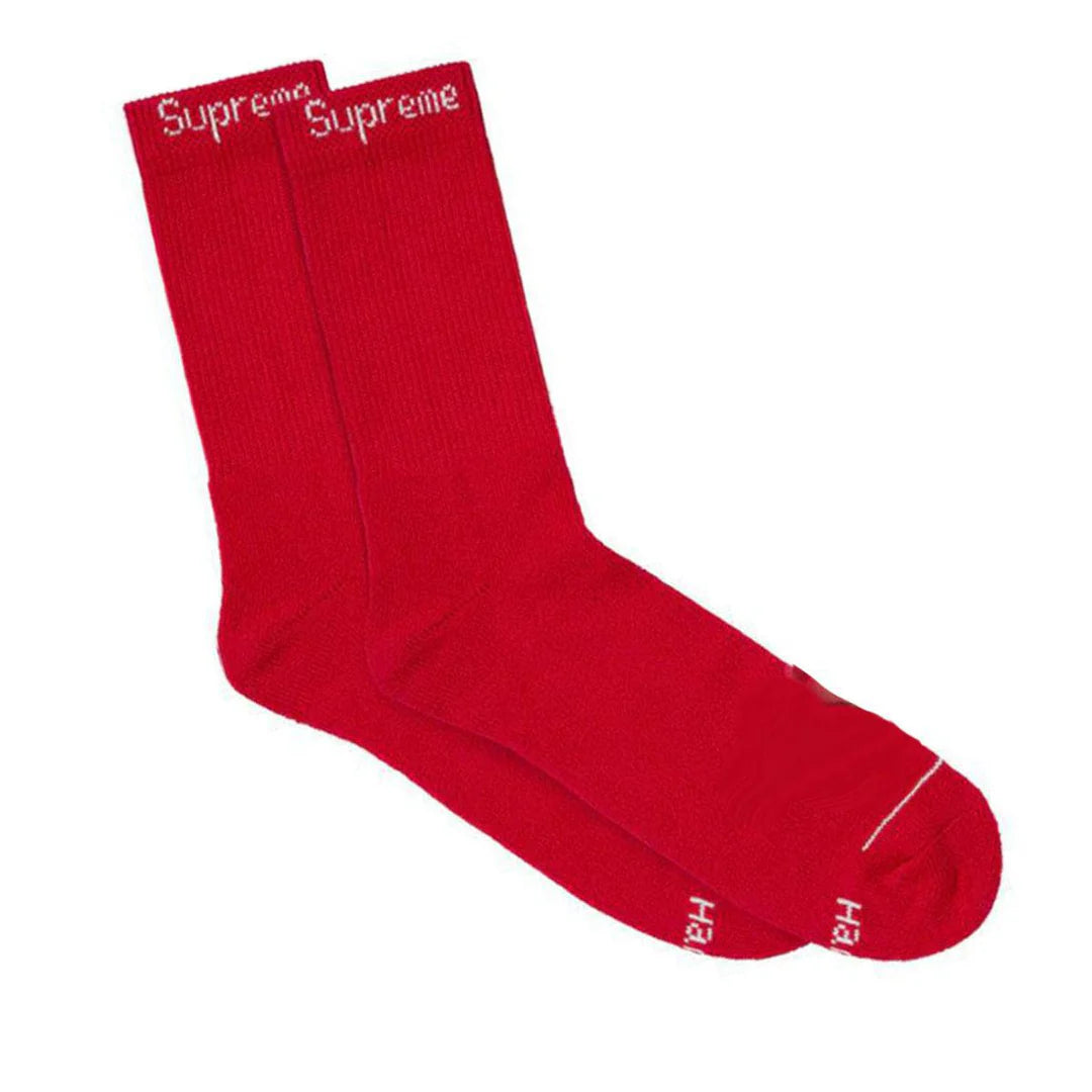 Supreme Hanes Crew Socks red – Fairfax
