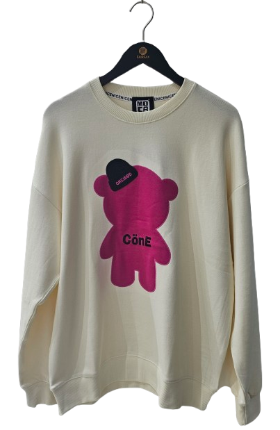 Mocha Culture Cone OffWhite Sweatshirt  موكا ثقافة مخروط أوف سويت شيرت أبيض