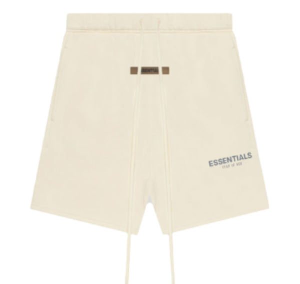 Fear of God Essentials Shorts (SS21) Cream شورت أساسيات الخوف من الله (SS21) كريم