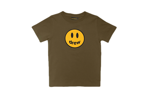 Drew house mini drew mascot kids ss tee midnight olive درو البيت مصغرة درو التميمة الاطفال ss تي شيرت منتصف الليل الزيتون