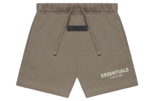 Essentials kids shorts Desert Taupe شورت أساسي للأطفال رمادي داكن صحراوي