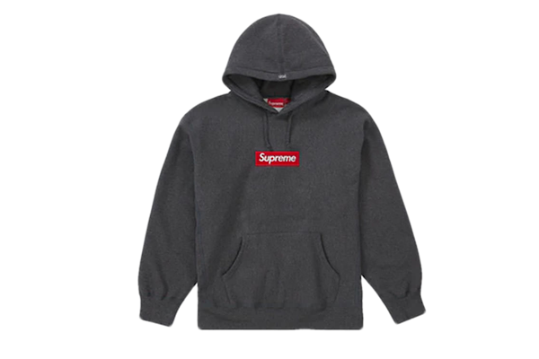 Supreme Box Logo Hooded Sweatshirt (FW21) Charcoal سويت شيرت بغطاء للرأس بشعار صندوق سوبريم (FW21) فحمي