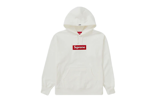 Supreme Box Logo Hooded Sweatshirt (FW21) White سويت شيرت بغطاء رأس بشعار صندوق سوبريم (FW21) أبيض