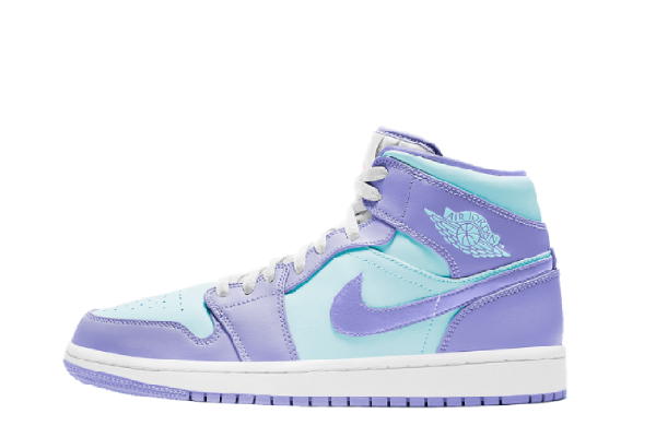 Jordan 1 Mid Purple Aqua جوردان 1 ميد بيربل أكوا