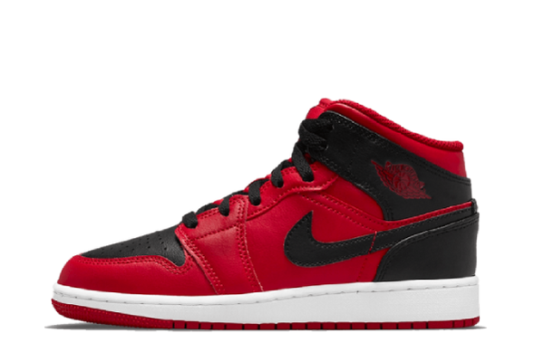 Jordan 1 Mid Reverse Bred (2021) (GS) الأردن 1 ميد عكس ولدت (2021) (GS)