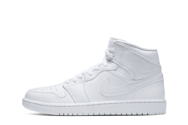 Jordan 1 Mid Triple White 2.0 (2020) الأردن 1 ميد تريبل وايت 2.0 (2020)