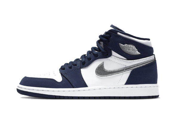 Jordan 1 Retro High CO Japan Midnight Navy (GS) الأردن 1 ريترو هاي كولورادو اليابان منتصف الليل البحرية (GS)
